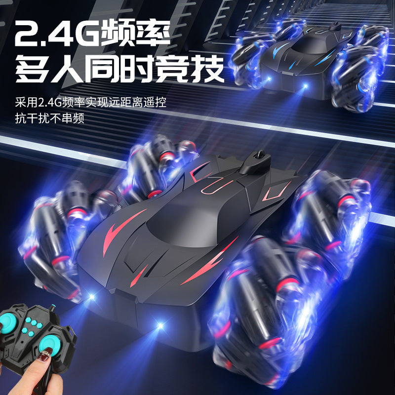 (Free Shipping) Chattering Explosions Remote Control Car Tumble Stunt Car Toy Electric Light Remote Control Car Toy - image 2