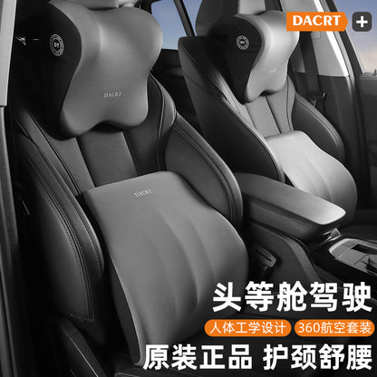 Car Headrest Waist Shoulder Pillow Neck Pillow Car Pillow Memory Foam Pillow Plus High Waist Back Cushion for Home Use - image 1