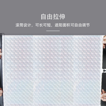 Summer sun protection and heat insulation car automatic retractable laser sunshade front shield sunshade home balcony blackout curtain - image 3