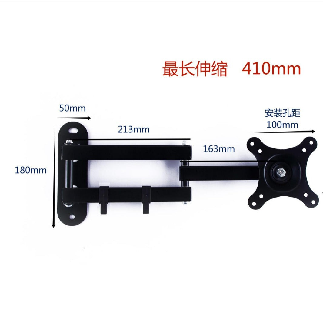Wall-mounted TeleScopic Tv Rack Monitor Bracket Left and Right Steering 360 ° Spinning 10-32inch S28 - image 4