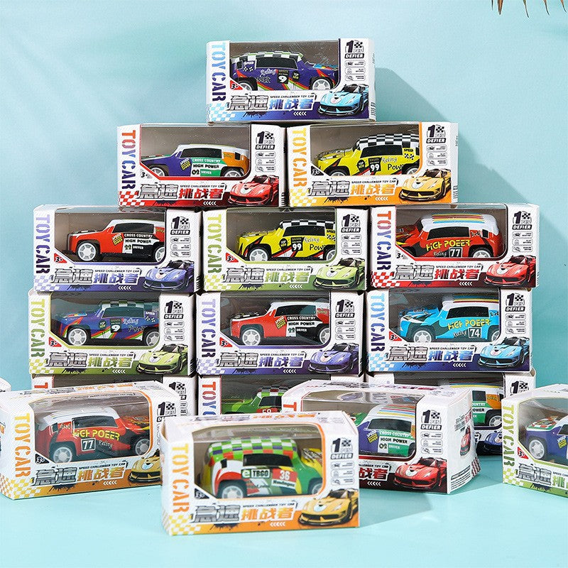 New Children Boxed Huili Iron Car Alloy Toy Car Boys Racing sports car Model Gift Box suit - image 1
