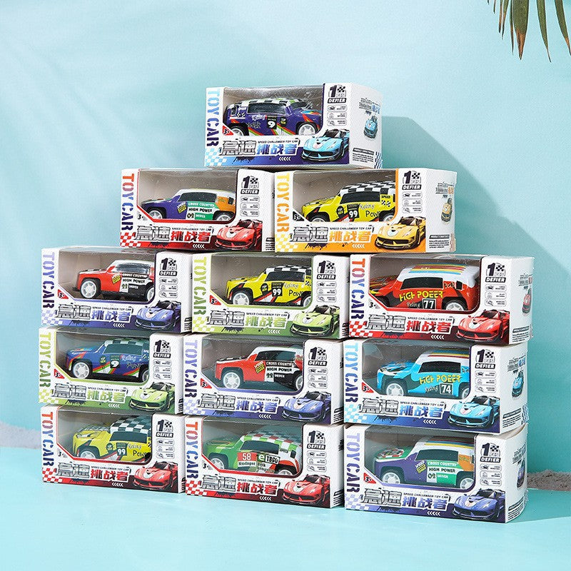 New Children Boxed Huili Iron Car Alloy Toy Car Boys Racing sports car Model Gift Box suit - image 3