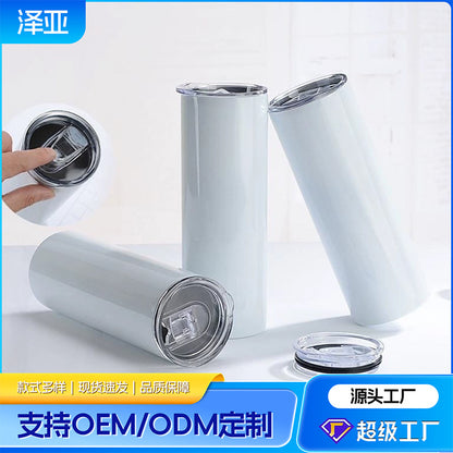 Sublimation Vacuum Double-Layer Stainless Steel Insulated Cup 20oz Straight Body Water Cup with Heat Transfer Coating, Ice-Retaining Car Cup - image 1
