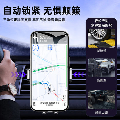 Car Mobile Phone Holder 2025 New Anti-Shake Car Air Outlet Hook Multi-Functional Universal Rotating Navigation Stand - image 3