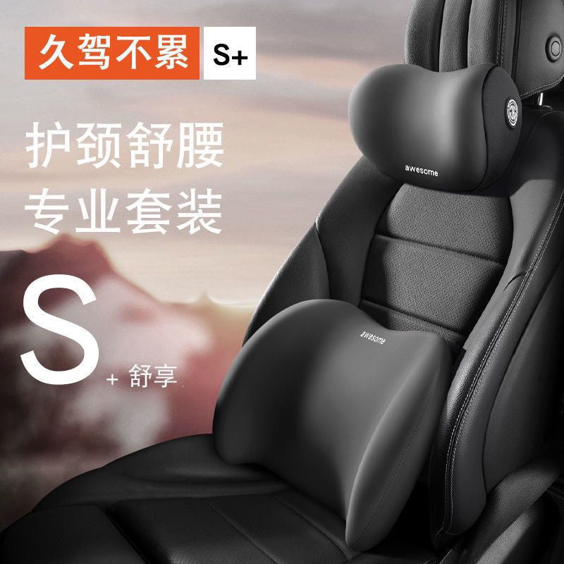 Car Memory Foam Headrest Pillow Cushion Gift Lumbar Support Cushion for Sleeping in Car Breathable Neck Support Pillow - image 1