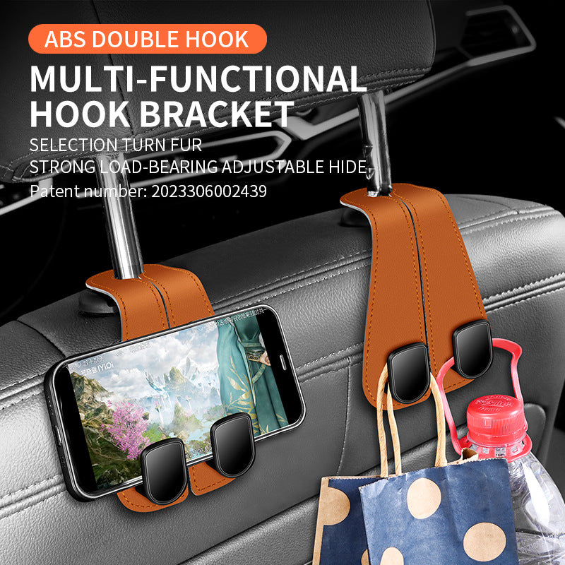 Car double hook car seat hook multi-function car front back hanging storage hook - image 1
