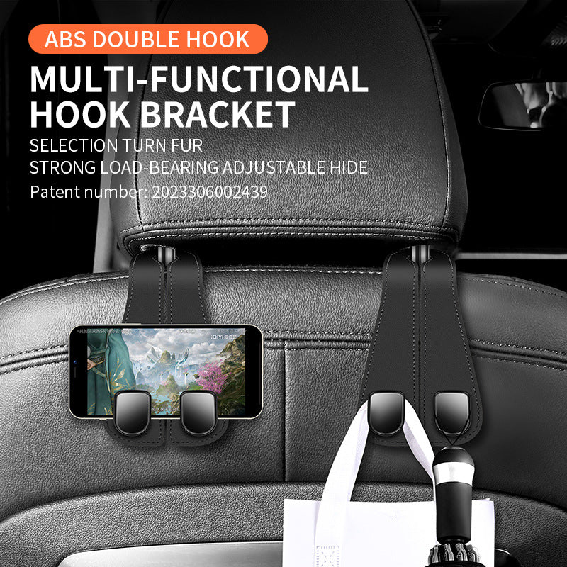 Car double hook car seat hook multi-function car front back hanging storage hook - image 2