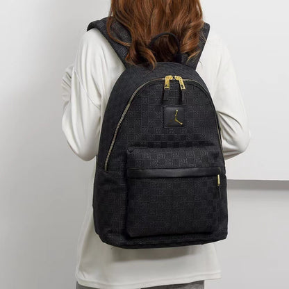 Fashion Checkerboard Printed Letter Backpack Car Stitch Bag Travel Bag Trendy Brand Checker Men's and Women's Sports Backpack - image 3