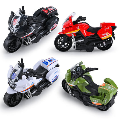 Children's toy car inertia motorcycle simulation model police car fire truck boy gift stall wholesale - image 5