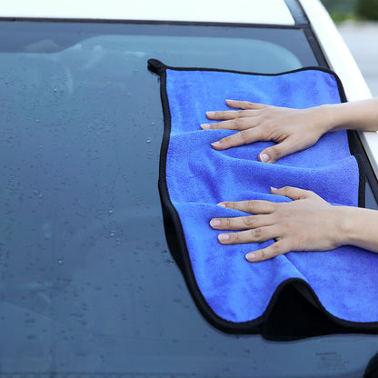 Double-sided Coral Fleece Car Washing Towel Thickened Water Absorbing Glass Cleaning Towel Plus Logo Large Car Wiping Towel - image 3