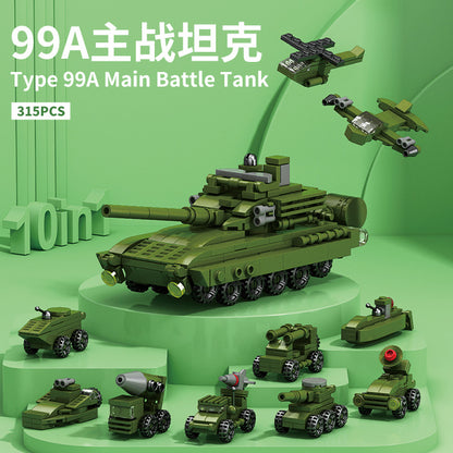 Lele Brothers Children's Educational Assembly Toys: Police Car, Airplane, Tank, Military Building Blocks, Car Building Blocks for Boys - image 4
