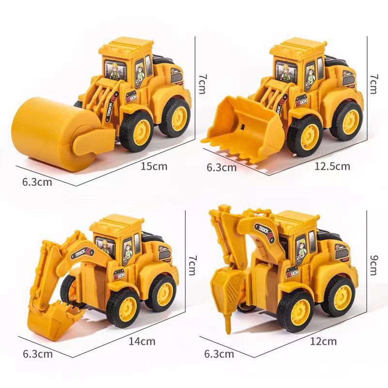 Children's toys pressing engineering truck excavator inertia back force car educational toys boys small gift wholesale - image 2