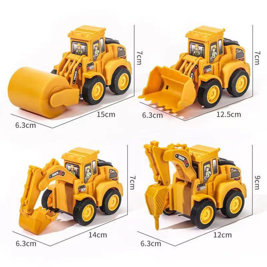 Children's toys pressing engineering truck excavator inertia back force car educational toys boys small gift wholesale - image 2