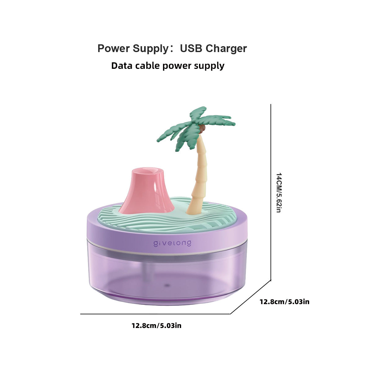 USB Landscape Humidifier Desktop Ornament Colorful Ambient Light Spray Night Light Hydration Device Car Cross-Border Export - image 4