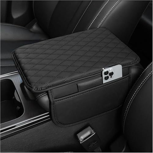 Cross-border car fiber hemp armrest box pad skin-friendly breathable non-slip fashion four seasons general central car armrest pad - image 1