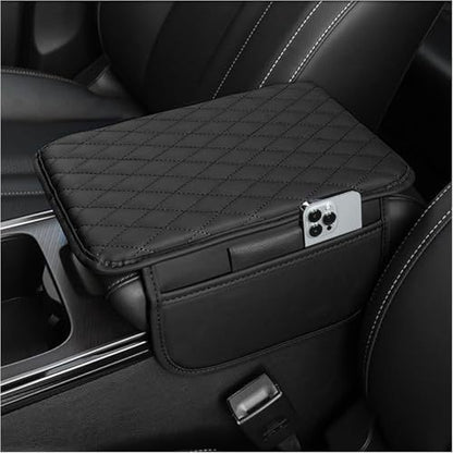 Cross-border car fiber hemp armrest box pad skin-friendly breathable non-slip fashion four seasons general central car armrest pad - image 1