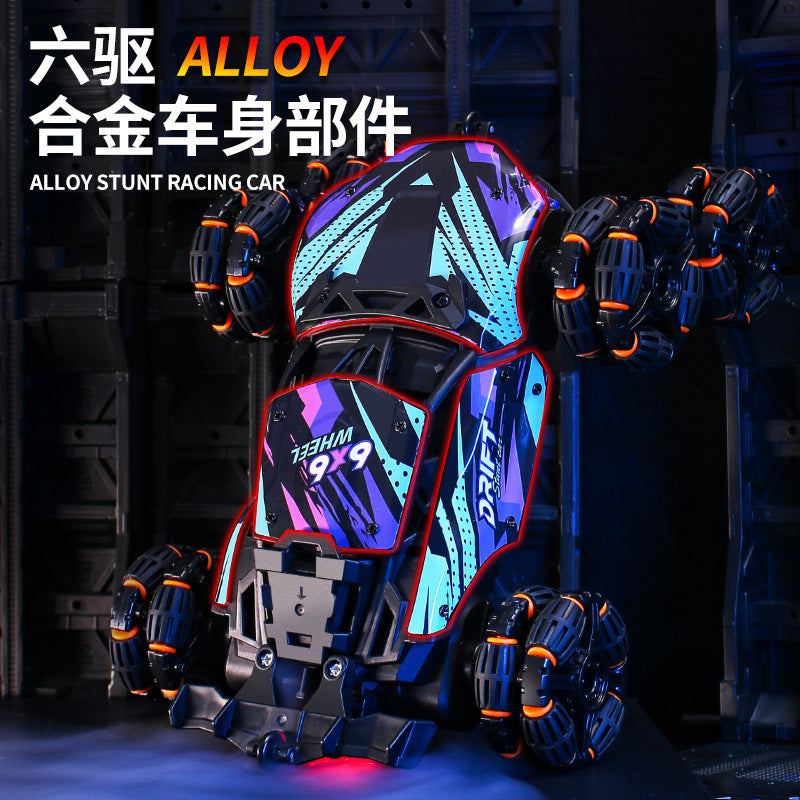 New Children's Remote Control Car Stunt Dump Truck Light Spray Six-Wheel Deformation Off-Road Vehicle Boy Birthday Gift - image 3