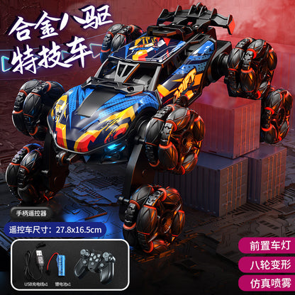 New Children's Remote Control Car Stunt Dump Truck Light Spray Six-Wheel Deformation Off-Road Vehicle Boy Birthday Gift - image 4