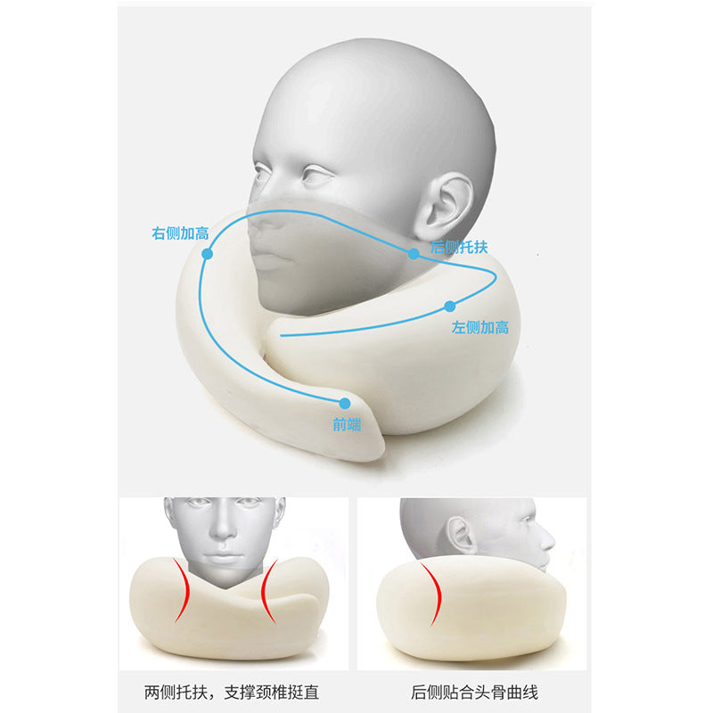 Amazon Explosions U-shaped Pillow Hooded Memory Foam Neck Nap Aircraft Neck Pillow Collectable Travel Pillow Car - image 4