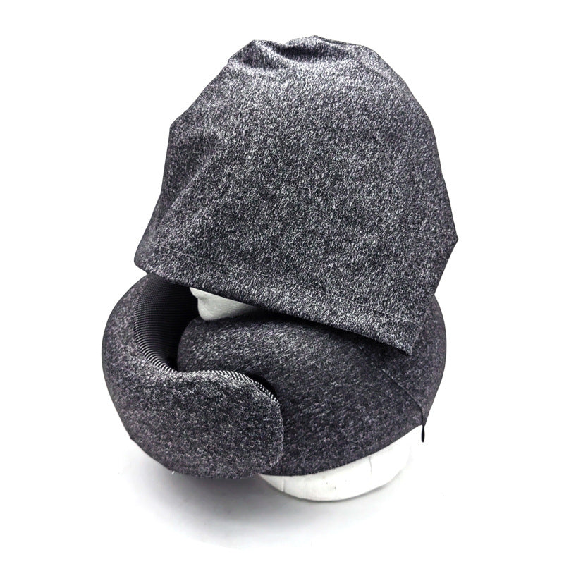 Amazon Explosions U-shaped Pillow Hooded Memory Foam Neck Nap Aircraft Neck Pillow Collectable Travel Pillow Car - image 5