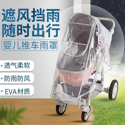 Baby stroller windshield cover universal stroller rain cover stroller windproof dust cover warm cover stroller protective cover - image 3
