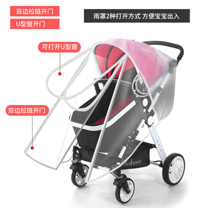 Baby stroller windshield cover universal stroller rain cover stroller windproof dust cover warm cover stroller protective cover - image 4