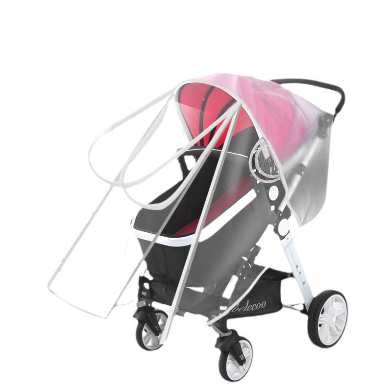 Baby stroller windshield cover universal stroller rain cover stroller windproof dust cover warm cover stroller protective cover - image 5