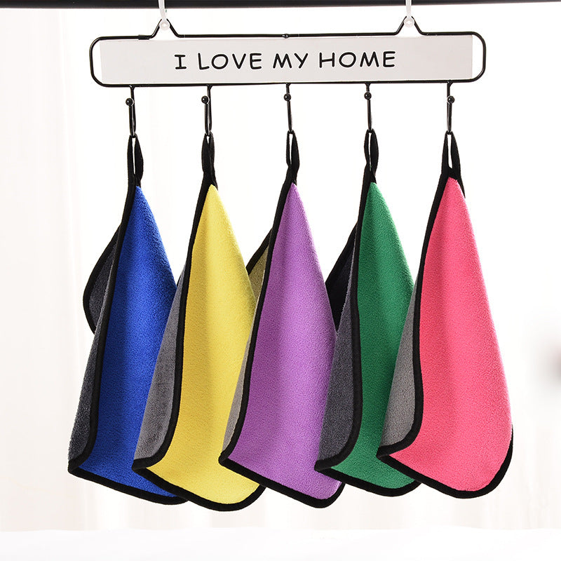 Coral Velvet Towel Household Cleaning Car Wash Towel Car Wipe Cloth Car Glass Rag Absorbent Edge Towel Wholesale - image 1