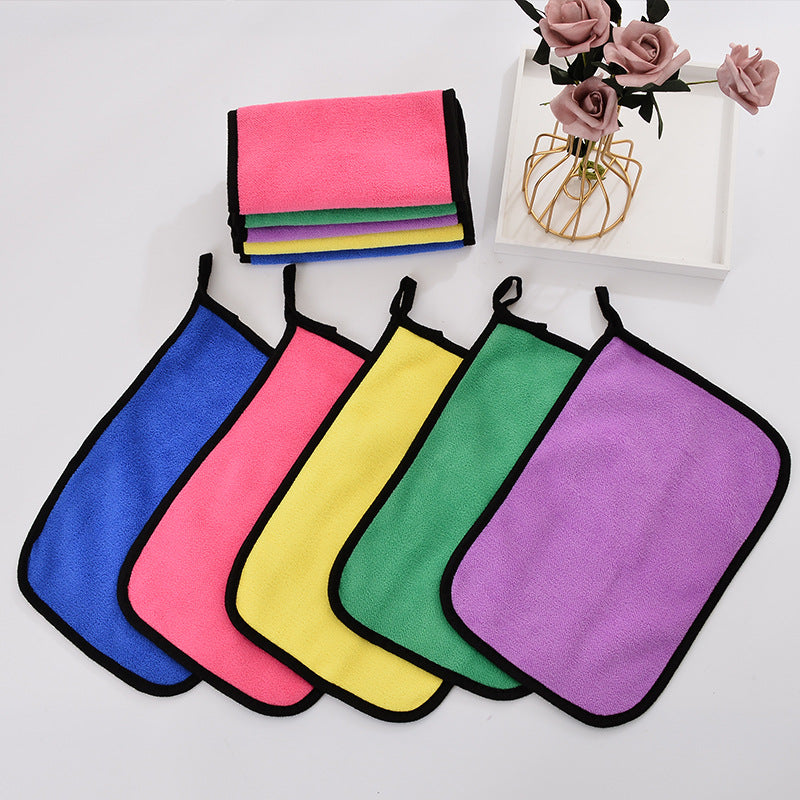 Coral Velvet Towel Household Cleaning Car Wash Towel Car Wipe Cloth Car Glass Rag Absorbent Edge Towel Wholesale - image 2