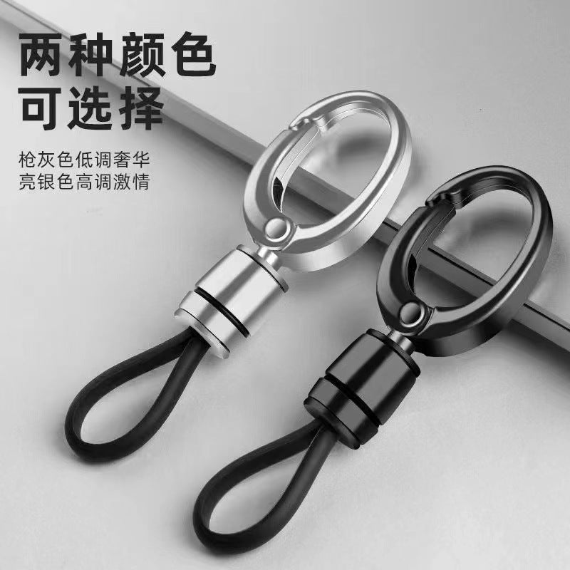 Men's Car Keychain Pendant Metal Simple Key Chain Waist Hanging Buckle Hanging Ornaments Business Anti-lost Key Chain - image 2
