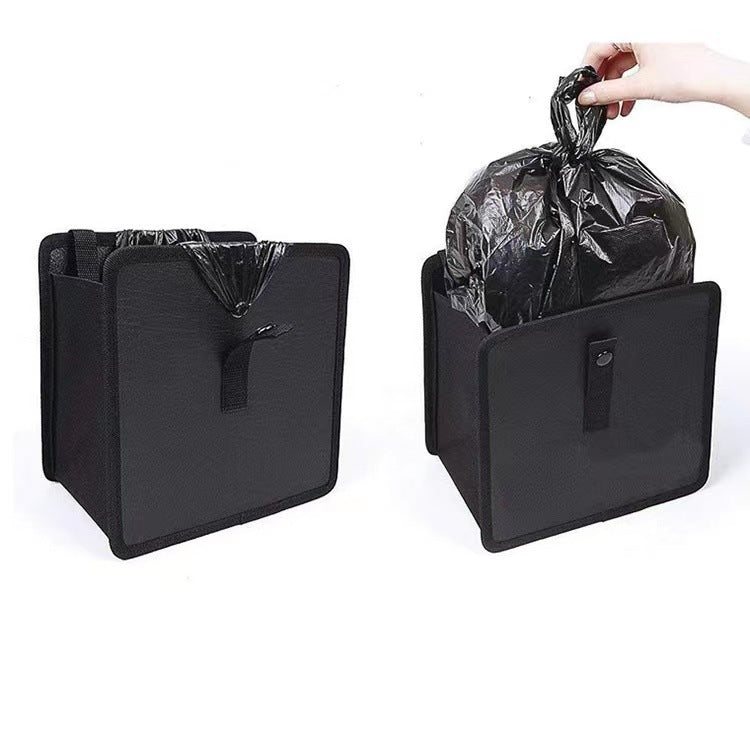 Car trash can storage net pocket hanging trash can rear seat storage box waterproof trash can storage bag - image 5