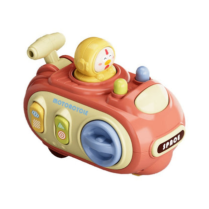 Cross-border children's inertia toy car pressing face-changing whistle motorcycle fall-resistant cartoon car toys wholesale - image 5