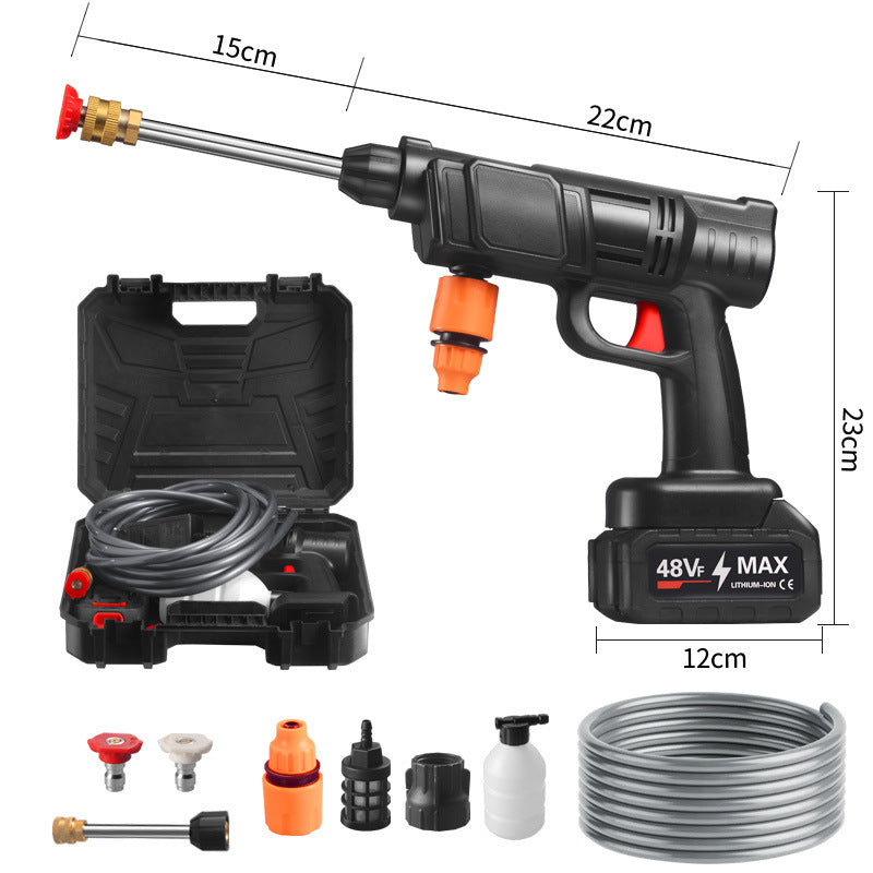Wireless high-pressure car wash water gun car water gun household electric charging car washer universal high-power car wash gun - image 2