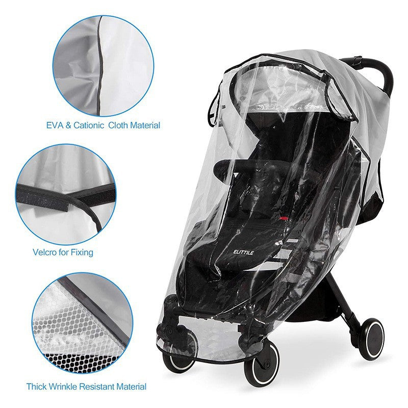 Amazon Cross-border Hot Selling Baby Car Rain Cover Trolley Windshield Winter Warm Cover Baby Car Raincoat Universal - image 2