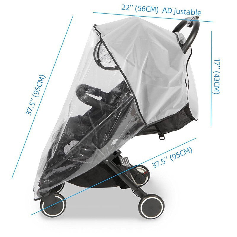 Amazon Cross-border Hot Selling Baby Car Rain Cover Trolley Windshield Winter Warm Cover Baby Car Raincoat Universal - image 3