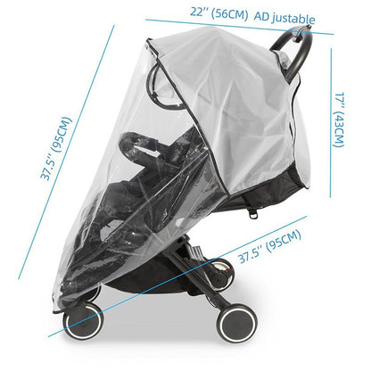 Amazon Cross-border Hot Selling Baby Car Rain Cover Trolley Windshield Winter Warm Cover Baby Car Raincoat Universal - image 3
