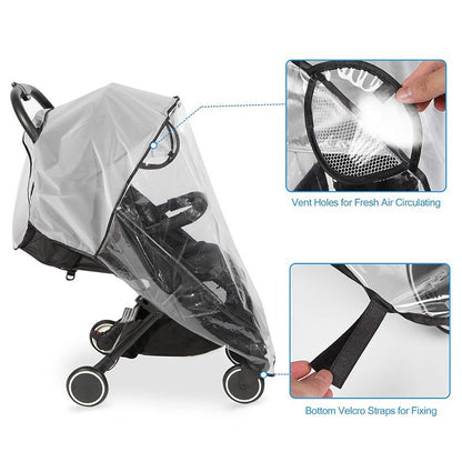 Amazon Cross-border Hot Selling Baby Car Rain Cover Trolley Windshield Winter Warm Cover Baby Car Raincoat Universal - image 4