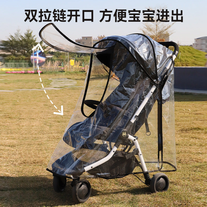 Baby stroller rain cover baby stroller universal windshield stroller warm cover baby stroller raincoat accessories - image 2