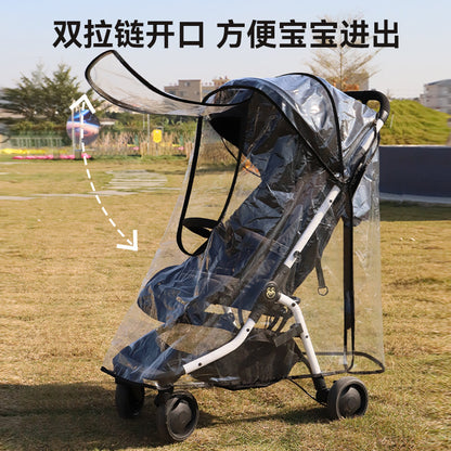 Baby stroller rain cover baby stroller universal windshield stroller warm cover baby stroller raincoat accessories - image 2