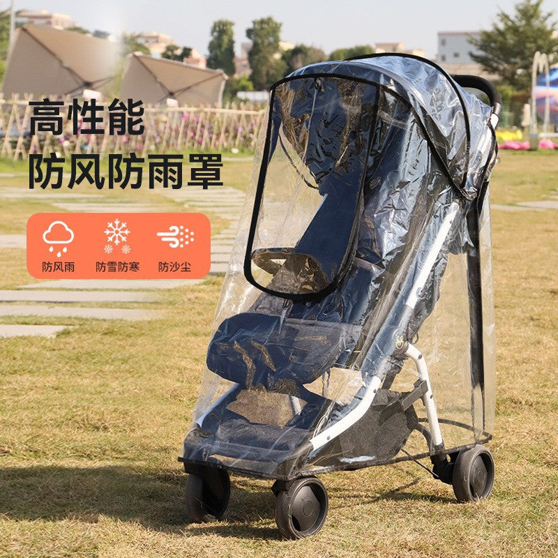 Baby stroller rain cover baby stroller universal windshield stroller warm cover baby stroller raincoat accessories - image 3
