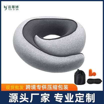 Cross-border memory foam U-shaped pillow travel neck pillow neck pillow aircraft car office pillow convenient U-pillow direct sales - image 1