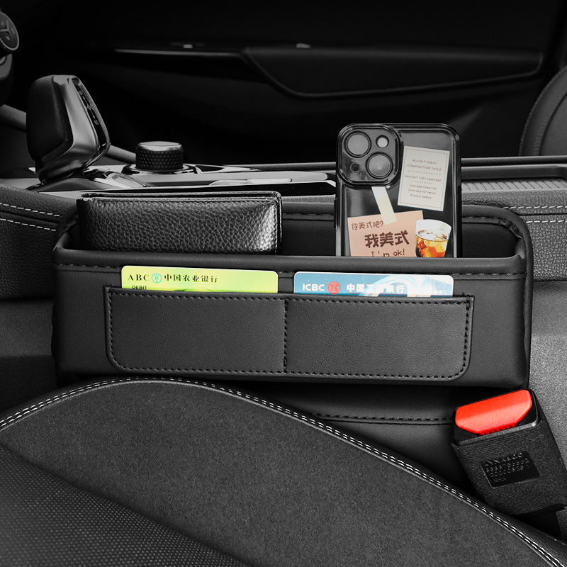 Car Gap Storage Box with Multiple Card Slots for Driver and Passenger, Organizer Bag for Car, High-Quality Car Accessory - image 1