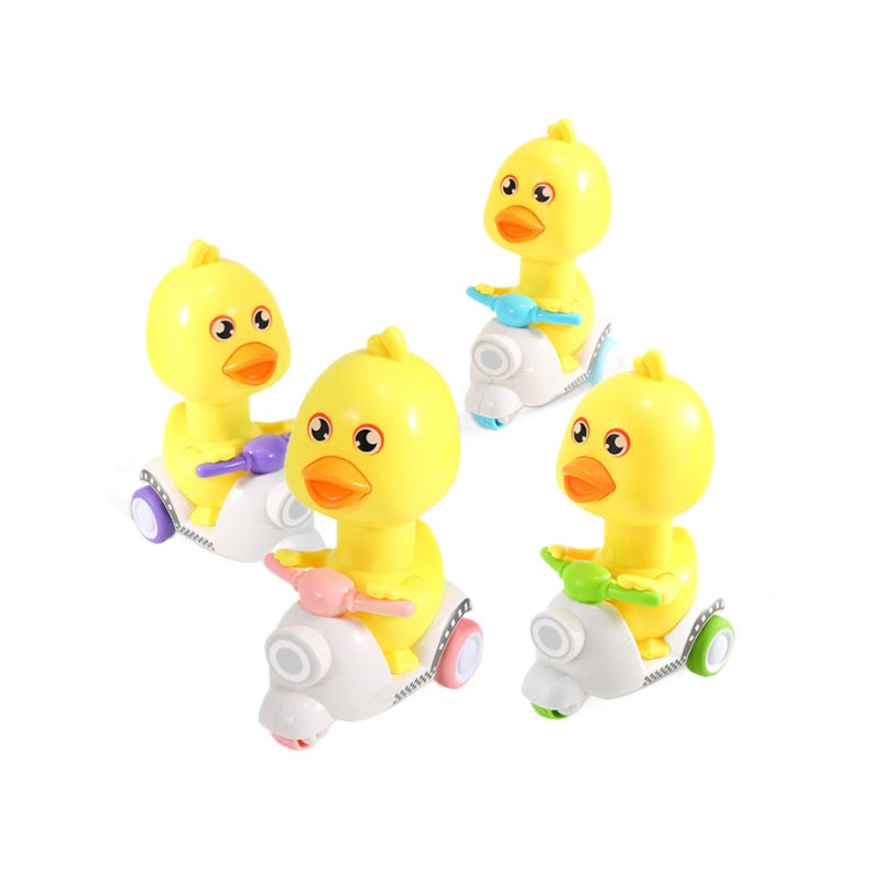 Children's Pressing Duck Motorcycle Toy Boys and Girls 1 Year Old 3 Baby 2 Baby Inertia Pulling Back Car Batch - image 5