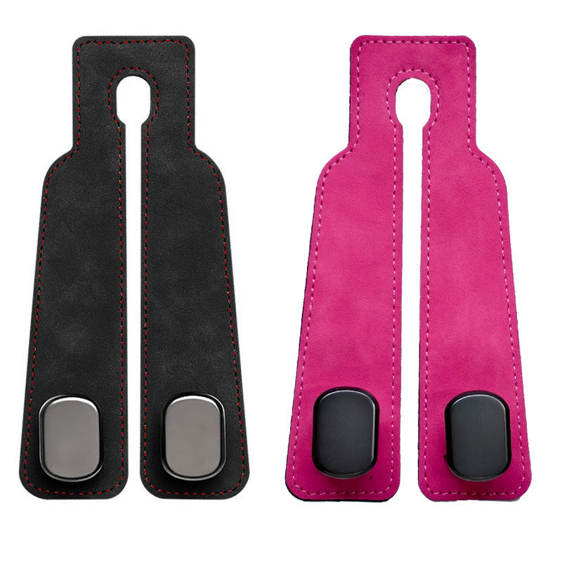 Car Hook Car Seat Back Hook Fur Car Hook Rear Storage Metal Double Hook - image 5