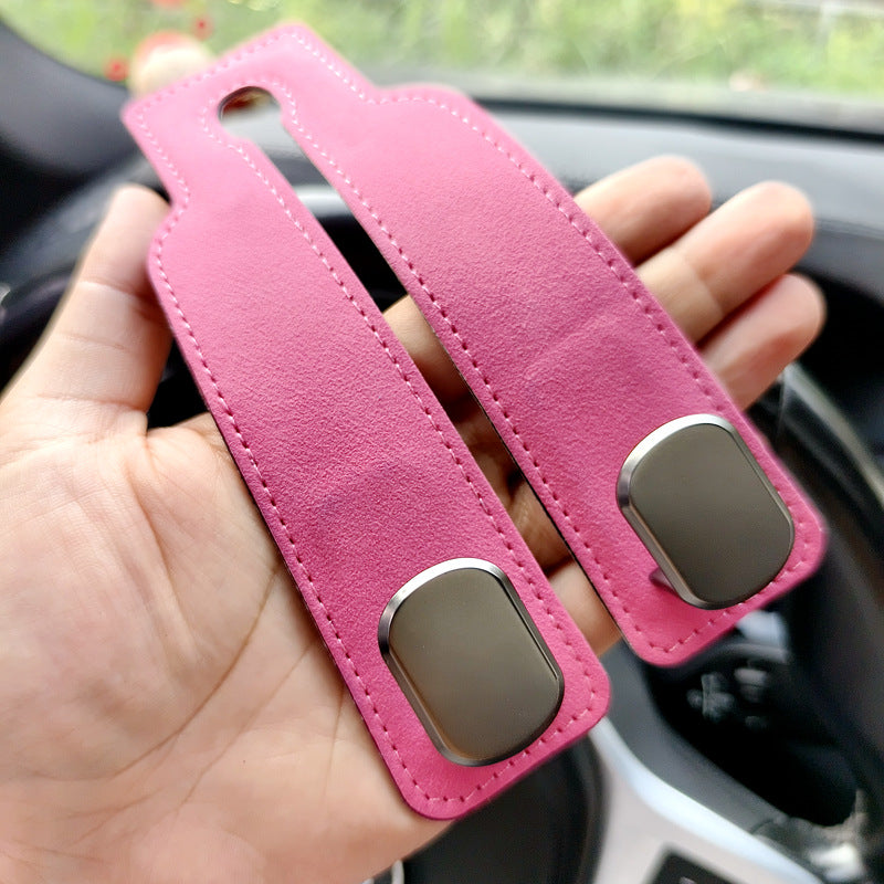 Car hook car seat back storage hook metal suede hook car rear bracket hook - image 1