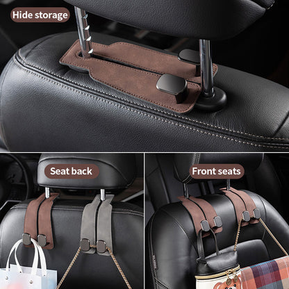 Car Seat Back Hook Metal Car Hook Creative Fool Leather Rear Storage Car Hook - image 3