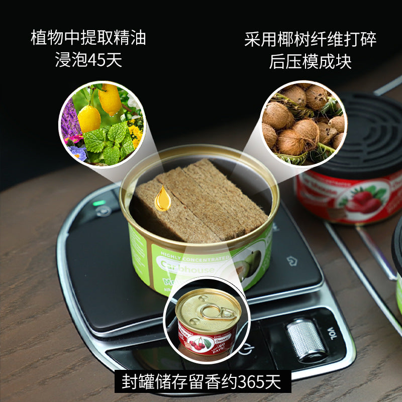 Car Aromatherapy Wood Canned Coffee Flavor Car Fragrance New Car Deodorizing Fiber Air Fresh Agent Foreign Trade Explosions - image 2