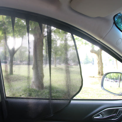 Car sun shield magnet non-automatic telescopic car sun protection heat shield front shield side curtain shading mesh - image 3