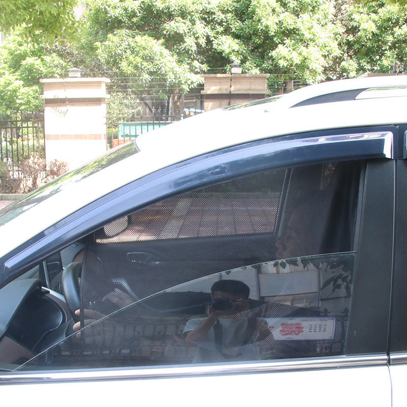 Car sun shield magnet non-automatic telescopic car sun protection heat shield front shield side curtain shading mesh - image 4