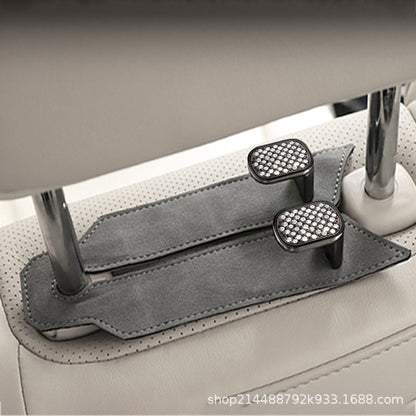 Car Flip Belt Diamond Hook Car Rear Row Chair Storage Mobile Phone Bracket Hook Car Seat Back Storage Hook - image 3